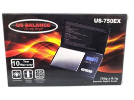 US Balance Digital Pocket Scale 750g x 0.1 Gram Dwt US-750EX Black
