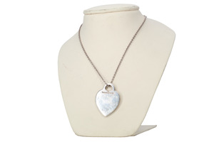 Tiffany & Co. 925 Blank Heart Tag Necklace