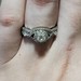 14K White Gold Diamond Halo Wedding Ring Set 4.8 Grams 1.00TCW Size 7 