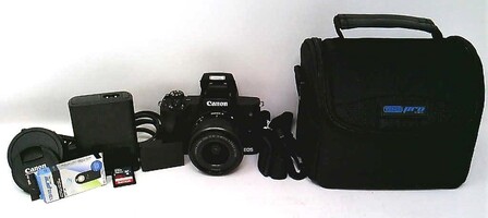 Canon EOS M50 24.1MP Mirrorless Camera with Attachments