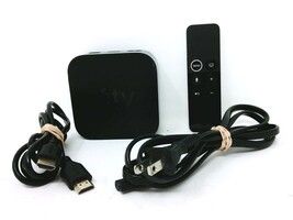 USED-Apple TV 4K HD Media Streamer Model A1842-Black-Remote & Power Cord Include