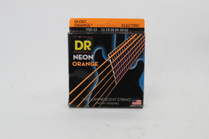 DR Strings Hi-Def Luminescent Orange Electric Guitar Strings
