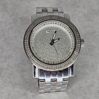 Jojino MJ1175 Diamond Man's Stainless Steel Wristwatch Watch 