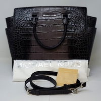 Michael Kors Large Croc Embossed Selma Shoulder Tote Bag