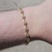  14K Yellow Gold Nugget Teardrop Pear Style Link Bracelet 7 Inches 8.3 Grams 