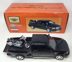 Limited Edition Harley Davidson F-150 Ford Pickup 1:18-Scale Model w/ Bike & Box