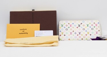 Louis Vuitton Monogram Multicolor Zippy Long Wallet *Orange Inside* Box/COA
