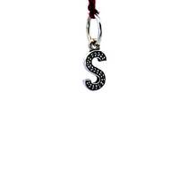  .925 Sterling Silver Letter "S" Initial Pendant Charm 