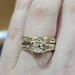 14K Yellow Gold Diamond 4 Prong Cathedral Wedding Set 1.40TCW 8.4 Grams Size 6.5