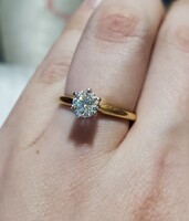 18K Yellow Gold Diamond Solitaire Ring 0.50CT 3.4 Grams Size 7