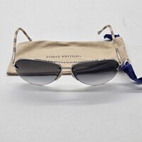 Louis Vuitton Damier Azur Z0570U 9AZ Viola Pilot Aviator Sunglasses 