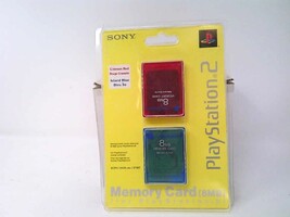 PlayStation 2 PS2 Memory Card 8MB Island Blue Emerald 2 pack OEM RARE Open Box