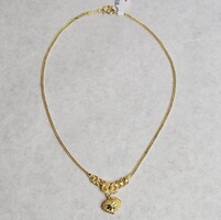 22K Yellow Gold OC Diamond Cut Heart Braided Chain Necklace 15 Grams 16 Inches