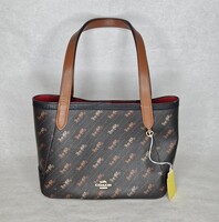 Coach Horse and Carriage Dot Print Medium Tote Bag Purse Handbag 