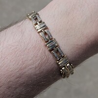 10K Yellow Gold Diamond Men's Tennis Bracelet 8mm Wide 8.5 Inches 1.00TCW