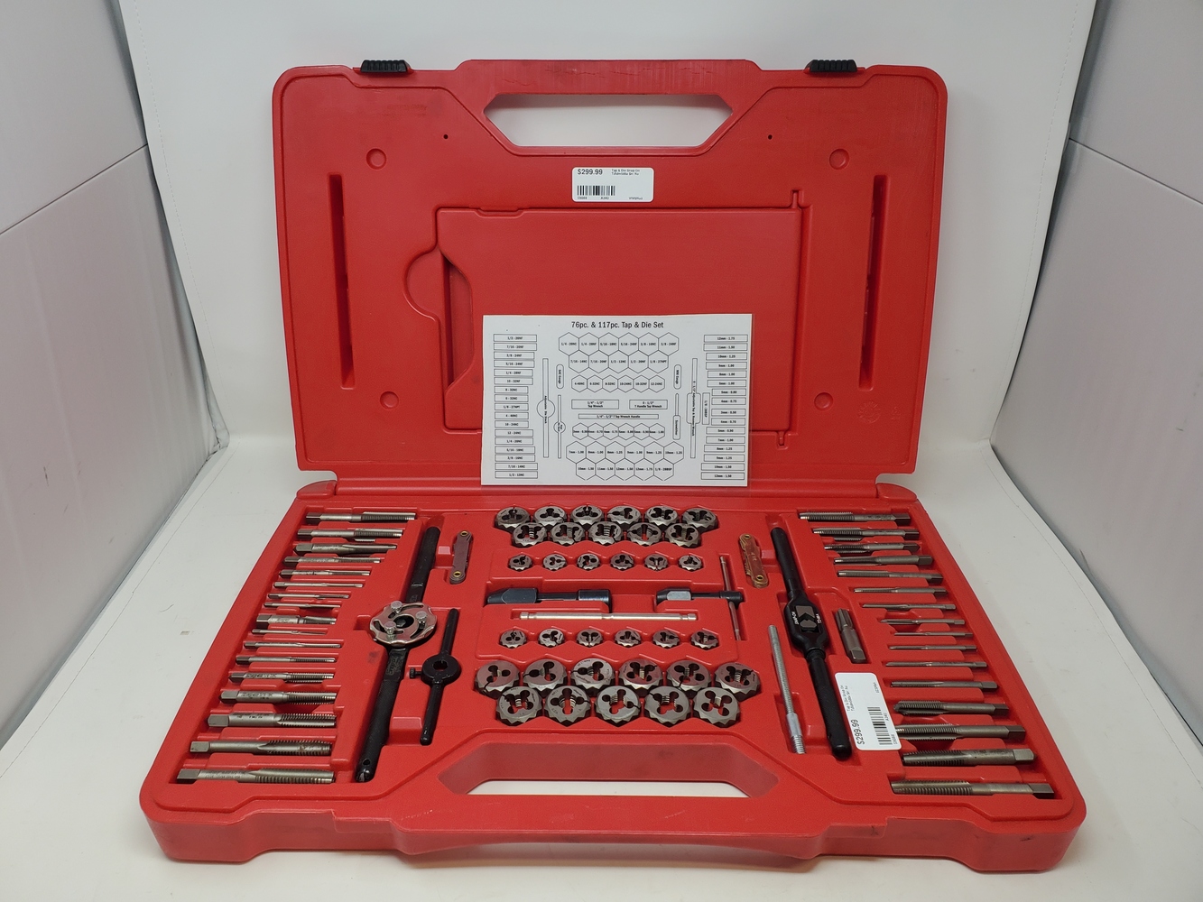 SnapOn TDTDM500A 76 Piece Tap & Die Set SAE & Metric w/ Case Money