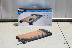X-Acto 24" Heavy Duty Paper Trimmer Hardened Steel Blade Solid Wood Base w/Box