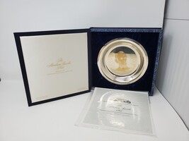 Franklin Mint 1975 Abraham Lincoln Plate Solid Sterling Sliver Inlaid 24k Gold 