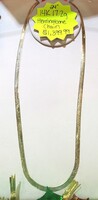  14K Yellow Gold Herringbone Chain Necklace 24" 17.2g