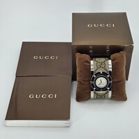 Gucci GG Supreme Canvas Twirl 112 Iridescent Dial Watch 11887941 w Manual & Box