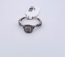 14K White Gold Diamond Halo Cluster Ring .40TCW 2.6 Grams Size 6.5 
