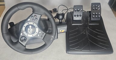 Logitech Driving Force Pro E-UJ11 Steering Wheel Pedals PC  No Power Cord 