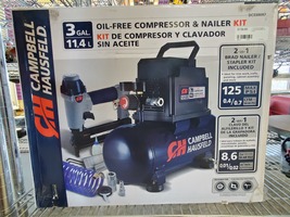 Campbell Hausfeld 3 Gallon Portable Air Compressor w/ Nailer Kit