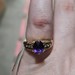 14K LeVian Rose Gold Amethyst Chocolate Diamond Ring .30TCW 4.0 Grams Size 4.5