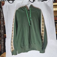 Gucci Green Knit GG Supreme Stripe Hoodie Sweatshirt Jacket XL Extra Large