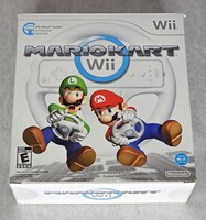 Nintendo MarioKart Wii Video Game with Steering Wheel Box Complete 