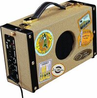 Luna Portable Suitcase Ukulele Amplifier, 5 Watts Uke Amp