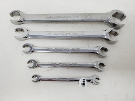 Snap On RXFS605B 5pc 6 Pt SAE Flank Drive Double End Wrench Set - Incomplete Set