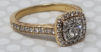  Elegant Neil Lane 14K Gold Engagement Ring – 0.79ct Diamond – 5.10g – Size 8.5