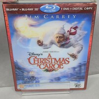 Disney's A Christmas Carol 4 Disk Blu-Ray 3D DVD Digital Set Holographic Sleeve