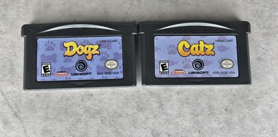 Nintendo Gameboy Advance Catz & Dogz Video Game Cartridges 