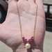 14K Yellow Gold Ruby & Natural Pearl Static Pendant Necklace 17 Inches 7.45 Gram