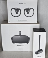 Oculus Rift CV1 VR Headset with Controllers, 3 Sensors, Boxes