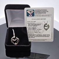 14K White Gold Mother and Child /04CT Diamond Pendant Charm with Cert Card