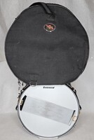 Ludwig Universal Black Brass 14x8 Inch Snare Drum with Soft Case Bag 