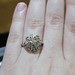 Vintage 14K White Gold Art Deco Diamond Flower Cocktail Ring 0.20TCW Size 7.25