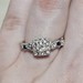 14K Vera Wang White Gold Diamond Sapphire Engagement Ring .69TCW 4.5G Size 6.5 