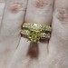 14K Yellow Gold White & Yellow Diamond Wedding Ring Set 2.5TCW 9.4 Gram Size 8.5