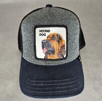 Goorin Bros The Farm Hound Dog Gray & Blue Trucker Mesh Hat Cap 