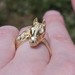 14K Yellow Gold Horse Head Profile Equestrian Statement Ring 6.6 Grams Size 7  