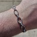  10K White Gold Diamond Oval Shaped Link Bracelet 1.40TCW 7 Inches 7mm Wide 