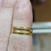 Unique 22K Yellow Gold Etched Scroll Arrow Band Pinky Ring 3.3 Grams Size 3.75