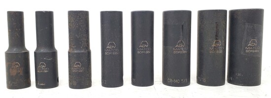Matco BDP186V 8pc 3/8" Deep Impact SAE Socket Set 5/16 - 3/4"