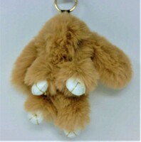 Fluffy Bunny Rabbit Keychain Clip Cute Soft Plush Backpack Charm FREE SHIPPING 