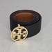 Tory Burch Miller Reversible Monogram Logo Black Large L Women's Belt