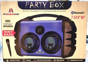 MAXPOWER - PartyBox Portable Bluetooth Karaoke Speaker 5” Woofer w/ 2.5” Tweeter